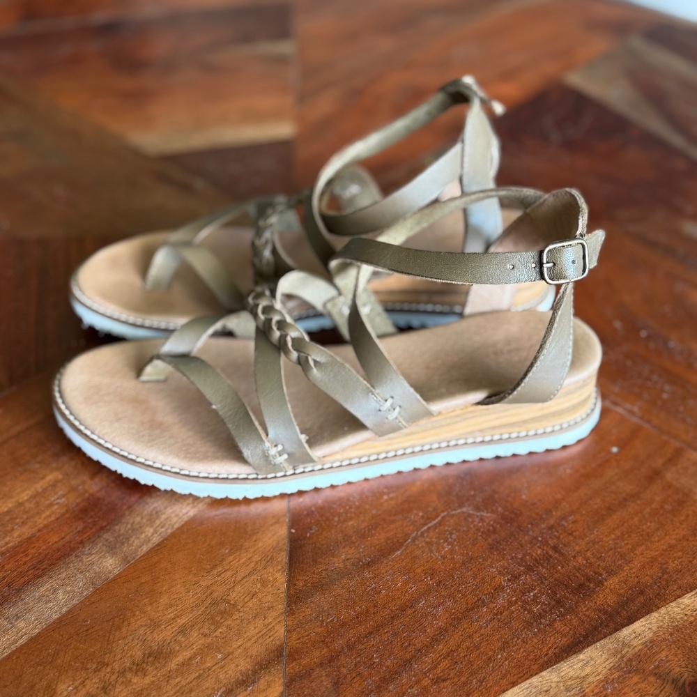 Anthropologie Gladiator style sandals - olive brown - size 37